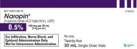 NAROPIN HCI INJ, USP SDV 0.5% 5MG/ML 30ML