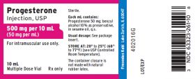 PROGESTERONE INJ, USP MDV 50MG/ML 10ML