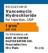 VANCOMYCIN HYDROCHLORIDE INJ, USP PRESERVATIVE-FREE VIAL 1GM 20ML