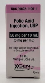 FOLIC ACID INJ, USP MDV 5MG/ML 10ML