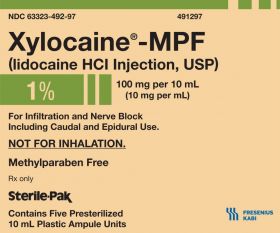 XYLOCAINE-MPF INJ, USP STERILE-PAK AMPULE 1% 10ML