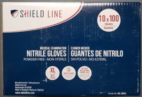 Gloves, XL, Nitrile, Powder-Free, Exam, Blue, Case
