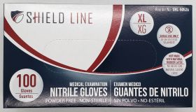 Gloves, XL, Nitrile, Powder-Free, Exam, Blue, Box