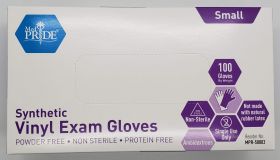 Gloves, Small, Synthetic Vinyl, Medical, Exam, Box