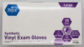 Gloves, Large, Synthetic Vinyl, Medical, Exam, Box