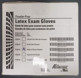 Gloves, Medium, Premium Latex, Powder-Free, Exam, White, Case