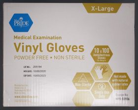 Gloves, XL, Vinyl, Exam, Case
