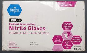 Gloves, XL, Shield Line, Nitrile, Examination, Powder-Free, FDA 510K, ASTM D6319, Box