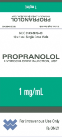 PROPRANOLOL HCL INJ, USP SDV 1MG/ML 10ML