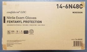 Gloves, XL, Nitrile, Exam, Non-Sterile, Standard Cuff, Textured, Chemo Tested (ASTM D6978-05), Fentanyl Protection, Blue, Case