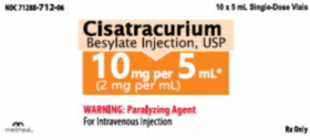 CISATRACURIUM BESYLATE INJ, USP PRESERVATIVE FREE SDV 10MG/5ML