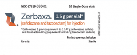 ZERBAXA INJ SDV 1.5G