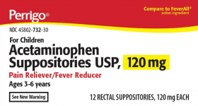 ACETAMINOPHEN SUPPOSITORIES, USP 120MG