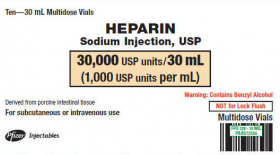 HEPARIN SODIUM INJ, USP MDV 1000USP/ML 30ML