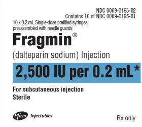 FRAGMIN INJ SDV 2500IU/0.2ML