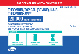 THROMBIN TOPICAL, USP 20,000 UNITS