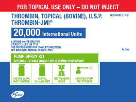 THROMBIN TOPICAL, USP PUMP SPRAY KIT 20,000 UNITS