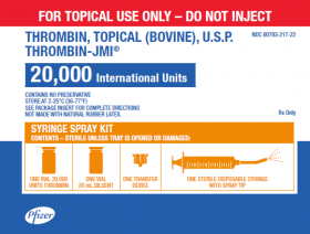 THROMBIN TOPICAL, USP SYRINGE SPRAY KIT 20,000 UNITS