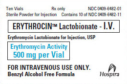 ERYTHROCIN LACTOBIONATE FOR INJ, USP 500MG