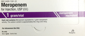 MEROPENEM FOR INJ, USP 1MG/ML 20ML