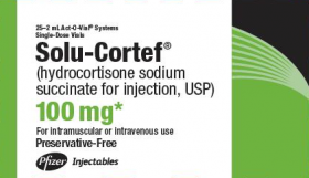 SOLU-CORTEF HYDROCORTISONE SUCCINATE FOR INJ, USP 100MG ACT-O-VIAL SDV 2ML