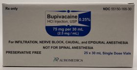 BUPIVACAINE SDV PRESERVATIVE-FREE 0.25% 30ML