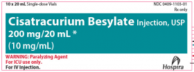 CISATRACURIUM BESYLATE INJ, USP SDV 10MG/ML 20ML