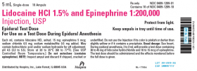 LIDOCAINE HCI 1.5% WITH EPINEPHRINE 1:200,000 INJ, USP SDV 5ML