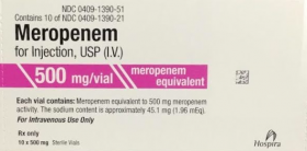 MEROPENEM FOR INJ, USP 500MG/ML 10ML