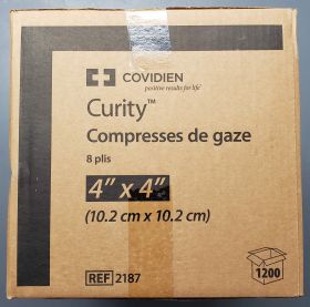 USP TYPE VII GAUZE SPONGE CURITY COTTON 8-PLY STERILE 4X4 IN SQUARE