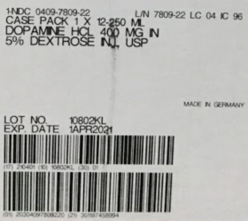 DOPAMINE HCL IN DEXTROSE 5% INK, USP 400MG/250ML