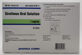 SIROLIMUS ORAL SOLUTION PATIENT KIT 1MG/ML 60ML