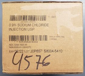 SODIUM CHLORIDE 0.9% INJ USP, PARTIAL FILL TAB CONTAINER (25ML IN 100ML CONTAINER) MFG# S8004-5410, 25ML