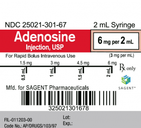 ADENOSINE INJ, USP SYRINGE 3MG/ML 2ML