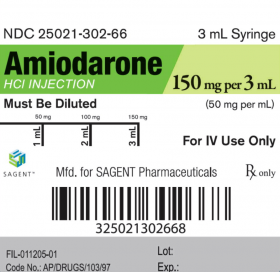 AMIODARONE SRN 150MG/ 3ML CT10 SAG