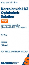 DORZOLAMIDE OPTH SOL 2% 10ML SNZ