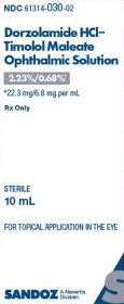 DORZOLAMIDE/TIMOLOL10ML OPTSOL SNZ