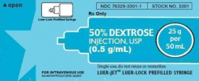 DEXTROSE 50% INJ,USP LUER-JET PREFILLED SYRINGE 0.5G/ML 50ML