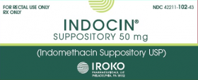 INDOCIN SUPPOSITORY, USP 50MG