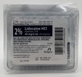 LIDOCAINE HCL AMP PRESERVATIVE-FREE 2% 2ML