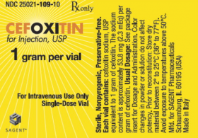 CEFOXITIN VL 1GM 15ML/10 CT S/P