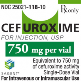 CEFUROXIME VL750MG 10ML/25 SAG