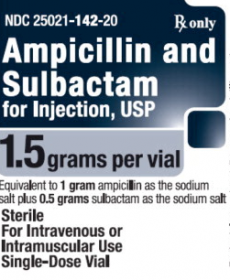 AMPICILLIN/SULBACTAM VL1.5G/10 SP