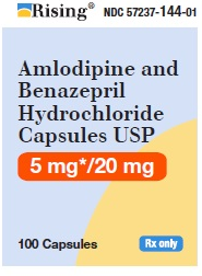 AMLODIPINE AND BENAZEPRIL HCI CAP, USP 5MG/20MG