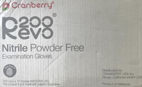 Gloves, Large, Nitrile, Powder-Free, Exam, REVO 200, Not Chemo Approved, Case