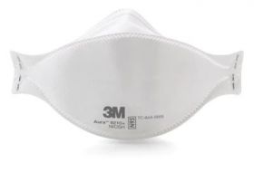 3M™ Aura N95 Nonsterile Flat Fold Elastic Strap Respirator Mask White One Size Fits Most