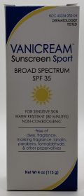 VANICREAM BROAD SUNSCREEN SPF 35 4OZ