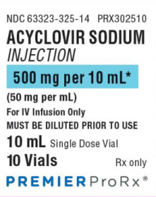 ACYCLOVIR SODIUM INJ SDV 500MG 10ML PPX