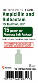 AMPICILLIN SODIUM/SULBACTAM FOR INJ 15G