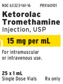 KETOROLAC TROMETHAMINE INJ, USP SDV 15MG 1ML PPX